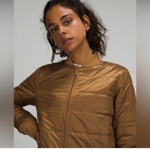 Lululemon Non-Stop Bomber Jacket Reversible Bold Beige Activewear Casual 6